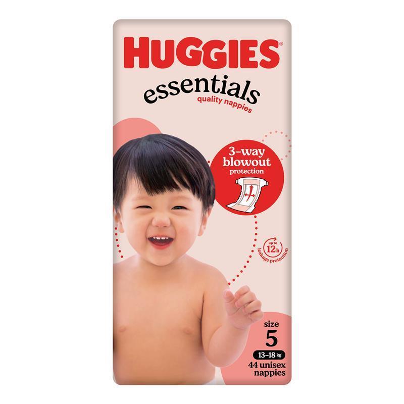 Load image into Gallery viewer, Huggies Essentials Size 5 13-18kg 44 Nappies
