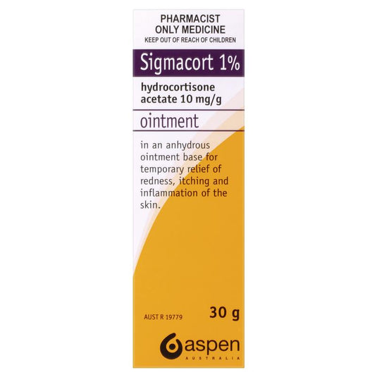Sigmacort 1% Ointment 30g - Hydrocortisone (S3)
