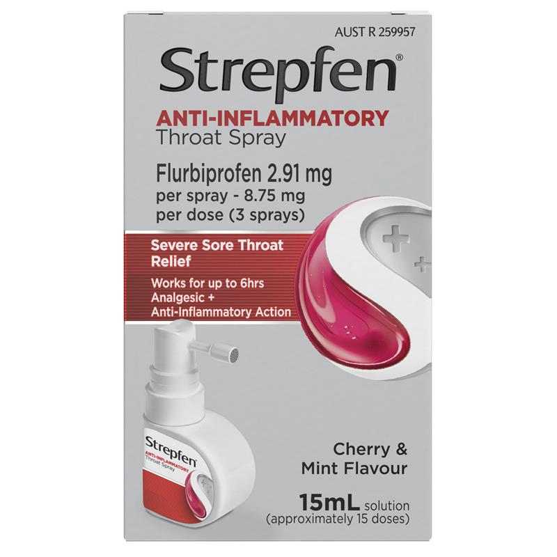 Load image into Gallery viewer, Strepfen Anti-Inflammatory Throat Spray Cherry &amp; Mint Flavour 15ml
