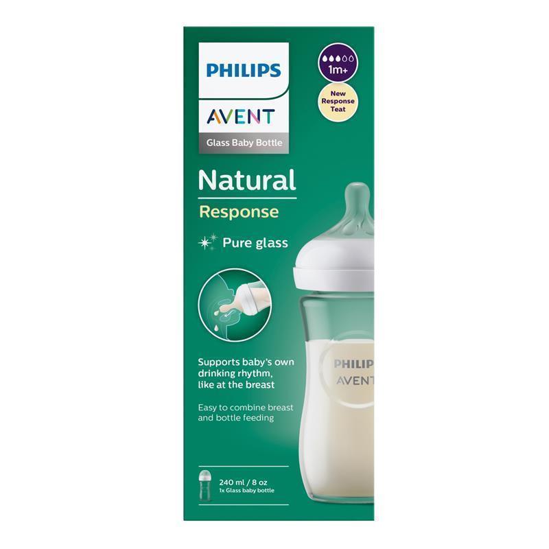 Load image into Gallery viewer, Avent Natural Response Glass Feeding Bottle 240ml
