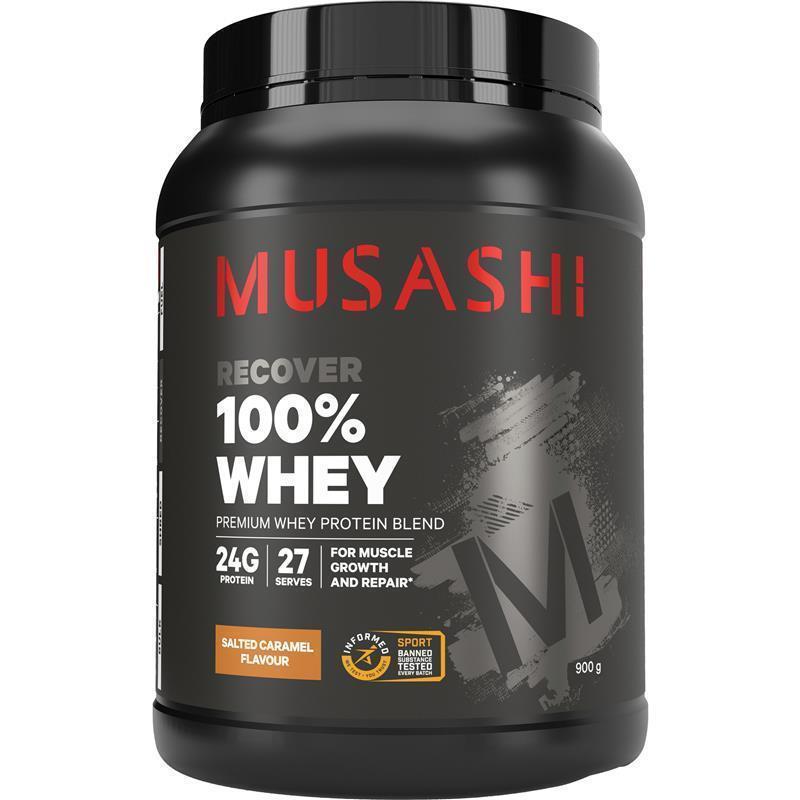 Load image into Gallery viewer, Musashi 100% Whey Salted Caramel 900g
