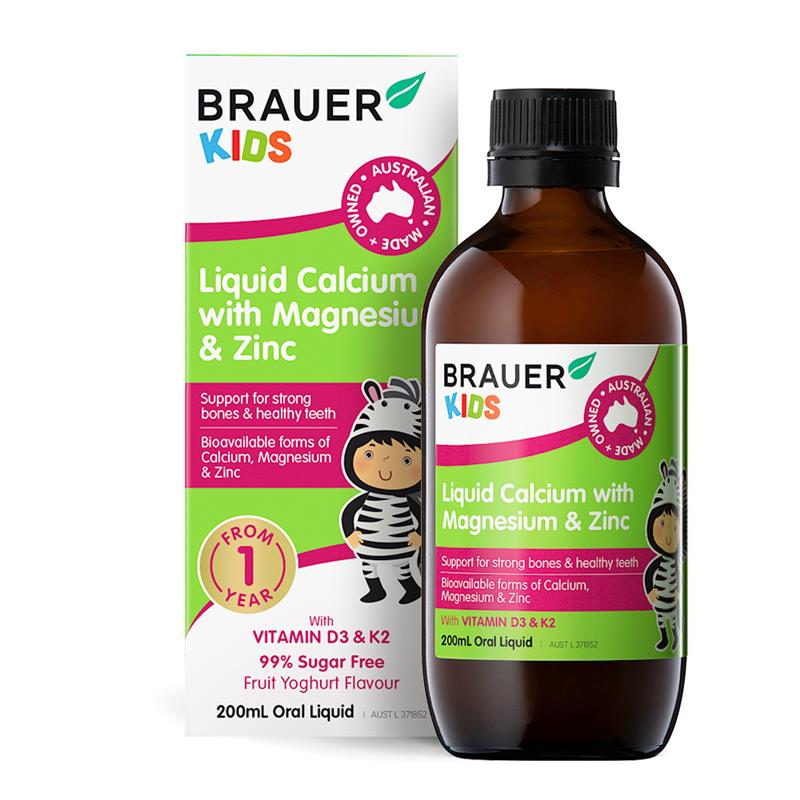 Load image into Gallery viewer, Brauer Kids Liquid Calcium with Magnesium &amp; Zinc 200ml
