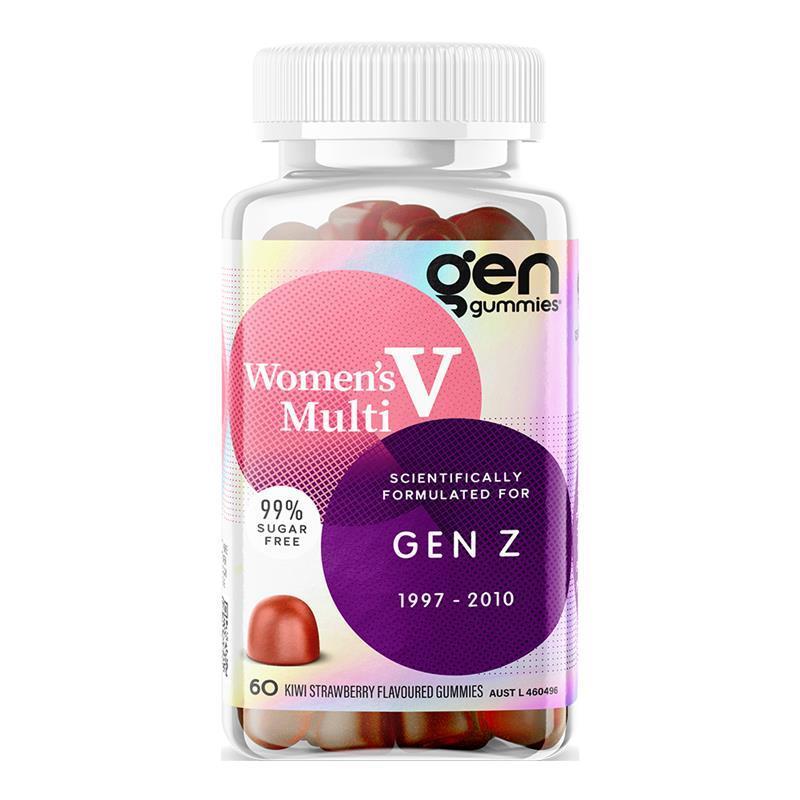 Load image into Gallery viewer, GEN Z Gummies Women's Multivitamin Kiwi Strawberry 60 Pack
