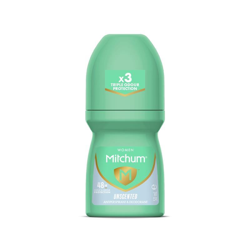 Load image into Gallery viewer, Mitchum for Women Anti-Perspirant Deodorant Unscented Roll On 50ml
