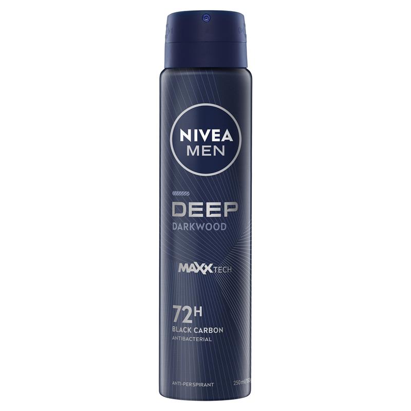 Load image into Gallery viewer, NIVEA MEN Deep Aerosol Deodorant 72H Protection 250ml
