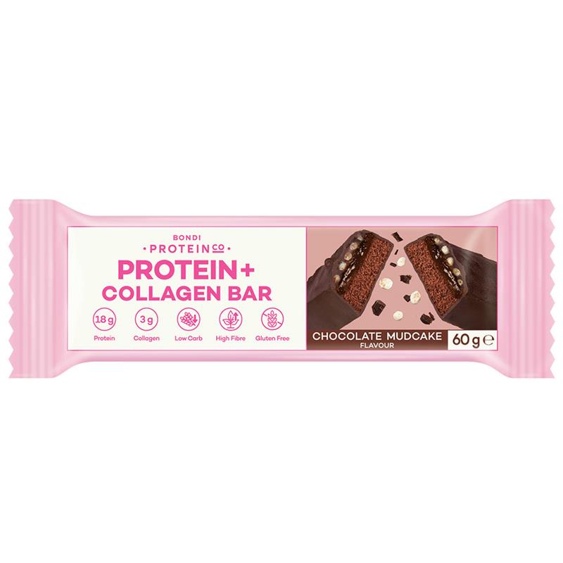Load image into Gallery viewer, Bondi Protein Collagen Protein Bar Chocolate Mud Cake 60g
