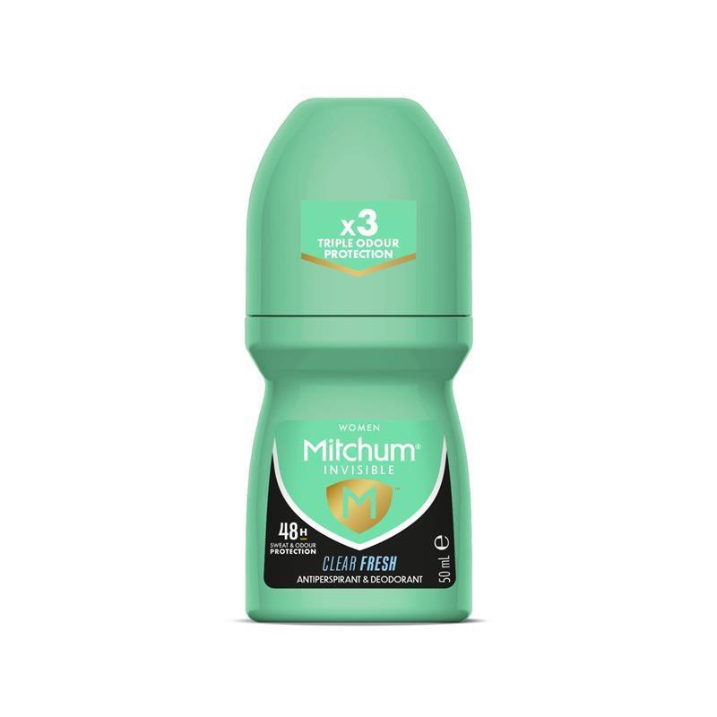 Load image into Gallery viewer, Mitchum for Women Antiperspirant Deodorant Roll On Invisible Clear Fresh 50ml
