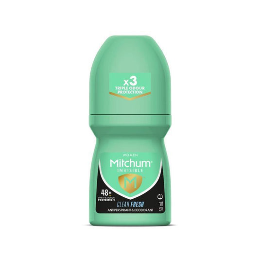 Mitchum for Women Antiperspirant Deodorant Roll On Invisible Clear Fresh 50ml