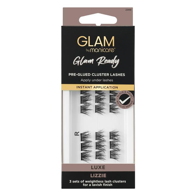 Load image into Gallery viewer, Glam By Manicare Glam Ready Pre-Glued Lizzie Cluster Lashes Luxer
