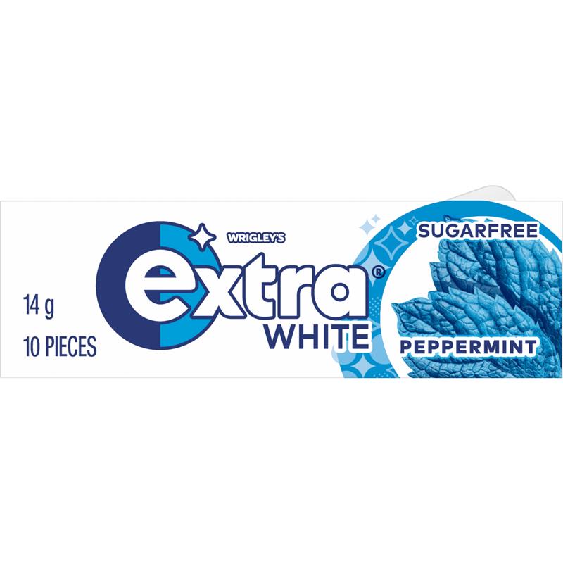 Load image into Gallery viewer, Extra White Peppermint Gum 10 piece
