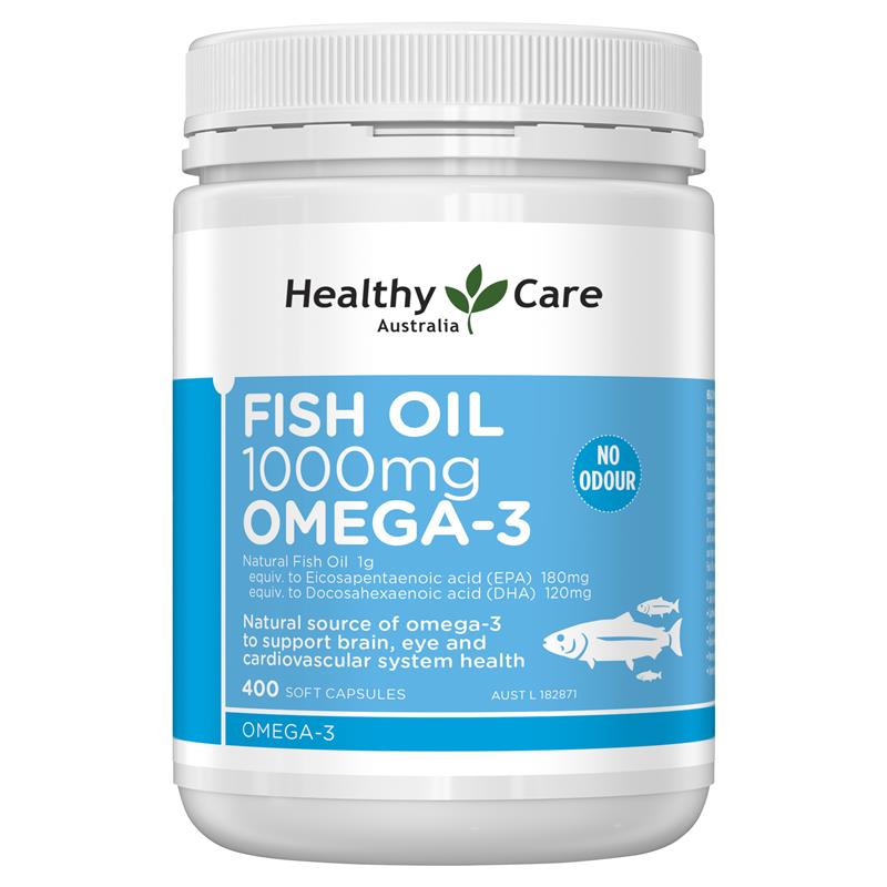 Load image into Gallery viewer, Healthy Care Fish Oil 1000mg Omega 3 400 Capsules
