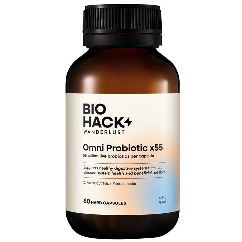 Load image into Gallery viewer, BioHack Wanderlust Omni Probiotic x55 60 Capsules
