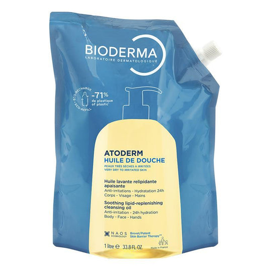 Bioderma Atoderm Ultra-nourishing Shower Oil Cleanser Eco Refill 1L
