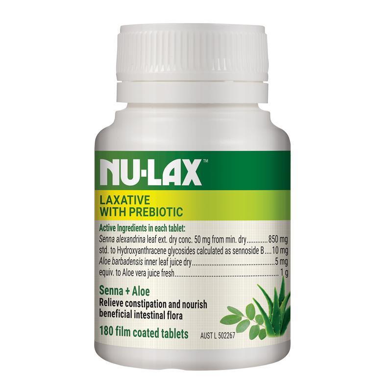 Load image into Gallery viewer, Nulax Natural Laxative Tablets With Prebiotic Senna + Aloe 180 Tablets
