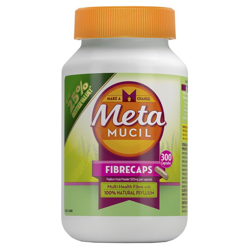 Load image into Gallery viewer, Metamucil Daily Fibre Supplement Fibre Caps 300 Capsules

