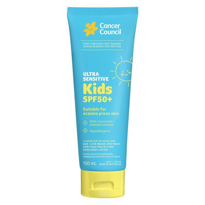 Load image into Gallery viewer, Cancer Council SPF50+ Ultra Sensitive Kids 150ml
