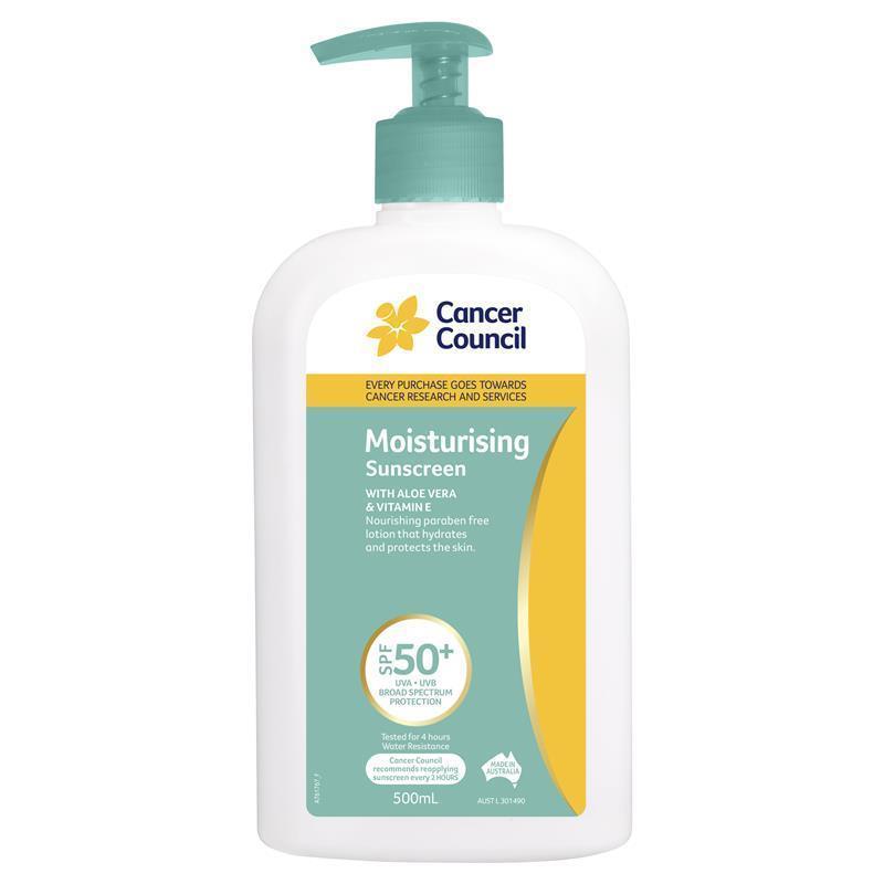 Load image into Gallery viewer, Cancer Council SPF 50+ Moisturising Sunscreen 500ml
