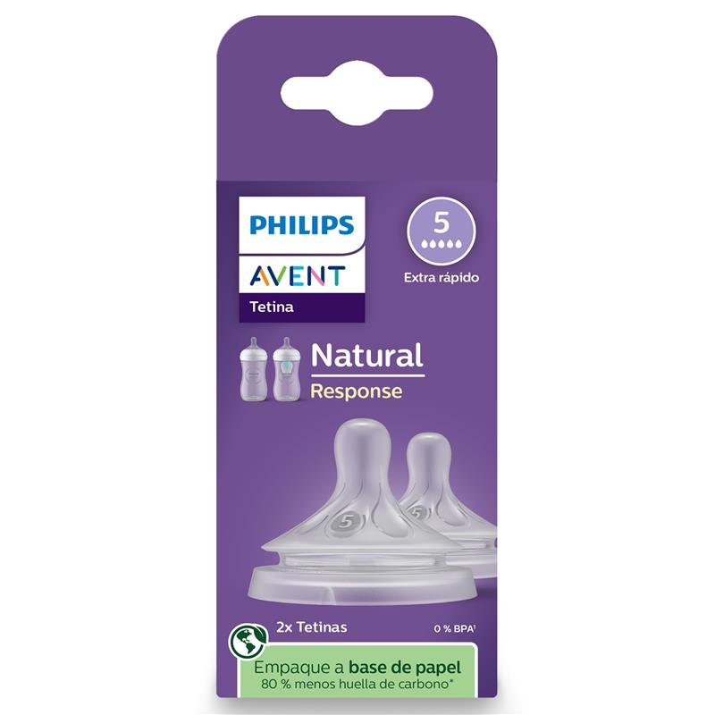 Load image into Gallery viewer, Avent Natural Response Teats 6 month+ Flow 5 2 Pack
