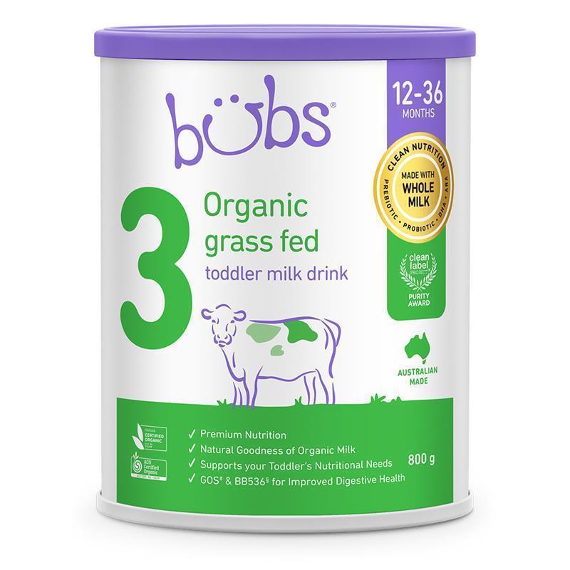 Load image into Gallery viewer, Bubs Organic Grass Fed Stage 3 Toddler Milk 800g
