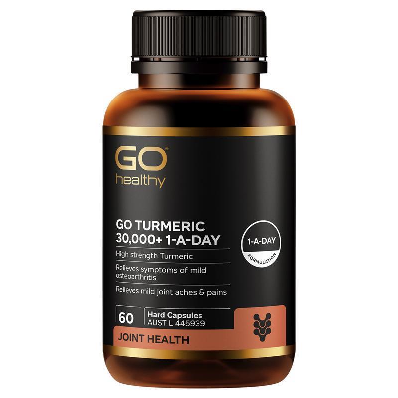Load image into Gallery viewer, GO Healthy Turmeric 30000+ 1-A-DAY 60 Hard Vege Capsules
