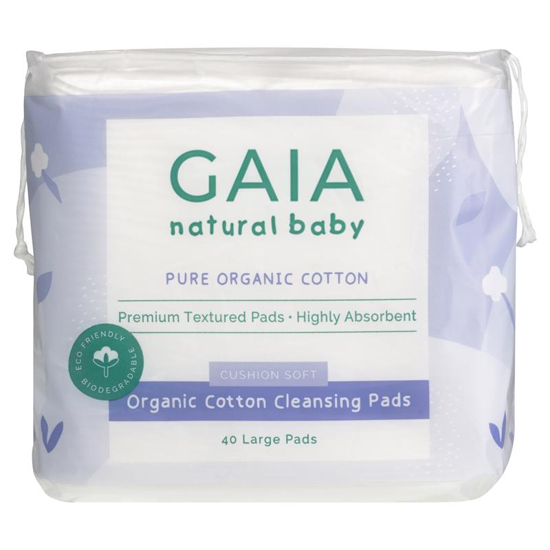 Load image into Gallery viewer, Gaia Natural Baby Organic Cotton Cleansing Pads 40 Pack
