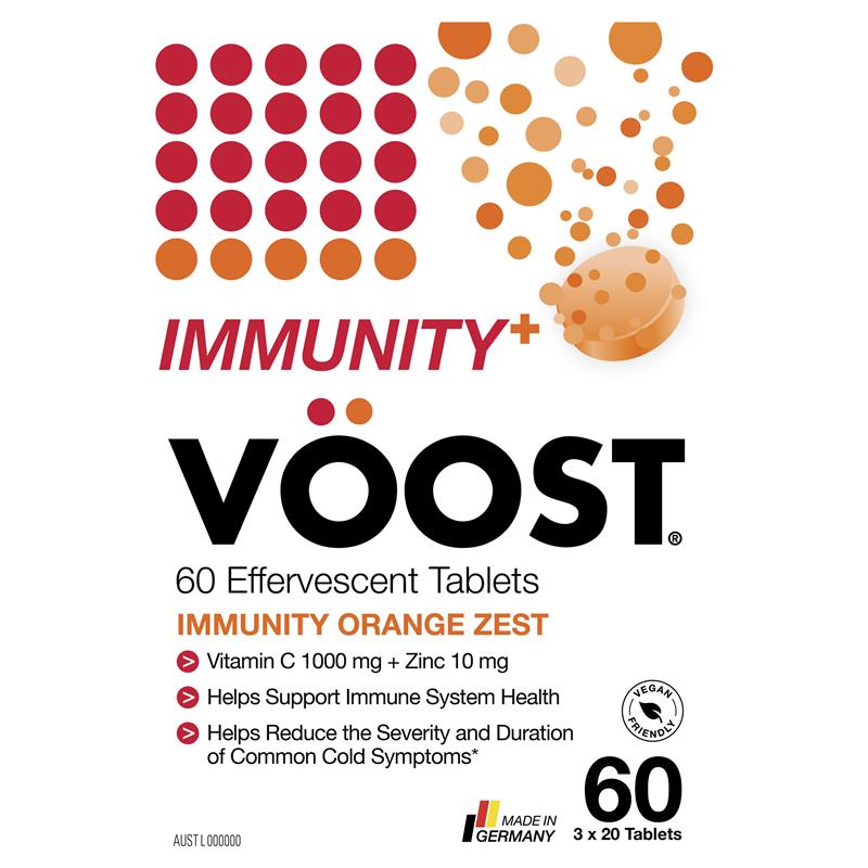 Load image into Gallery viewer, Voost Immunity Orange Zest Effervescent Tablets 60 Pack Exclusive Size
