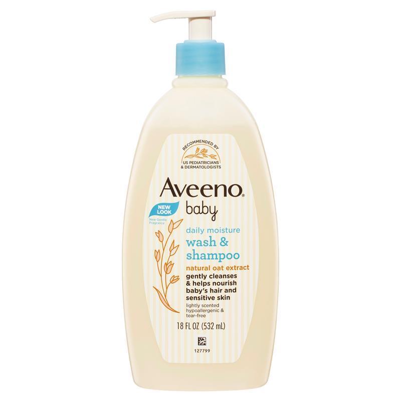 Load image into Gallery viewer, Aveeno Baby Daily Moisture Lightly Scented Wash &amp; Shampoo 532mL
