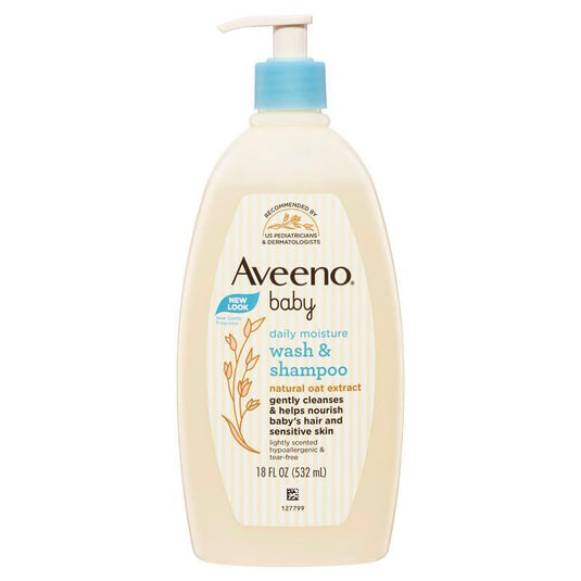 Aveeno Baby Daily Moisture Lightly Scented Wash & Shampoo 532mL