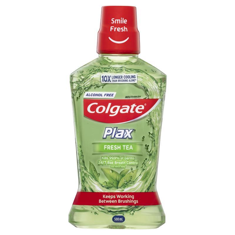 Load image into Gallery viewer, Colgate Plax Alcohol Free Antibacterial Mouthwash Fresh Tea 500mL
