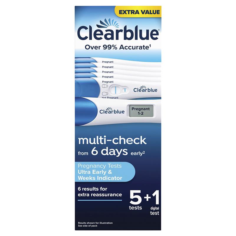 Load image into Gallery viewer, Clearblue Pregnancy Test Multi Check Early, 6 Tests
