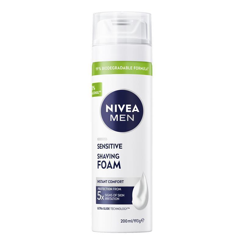 Load image into Gallery viewer, NIVEA MEN Sensitive Shaving Foam Instant Protection 200ml
