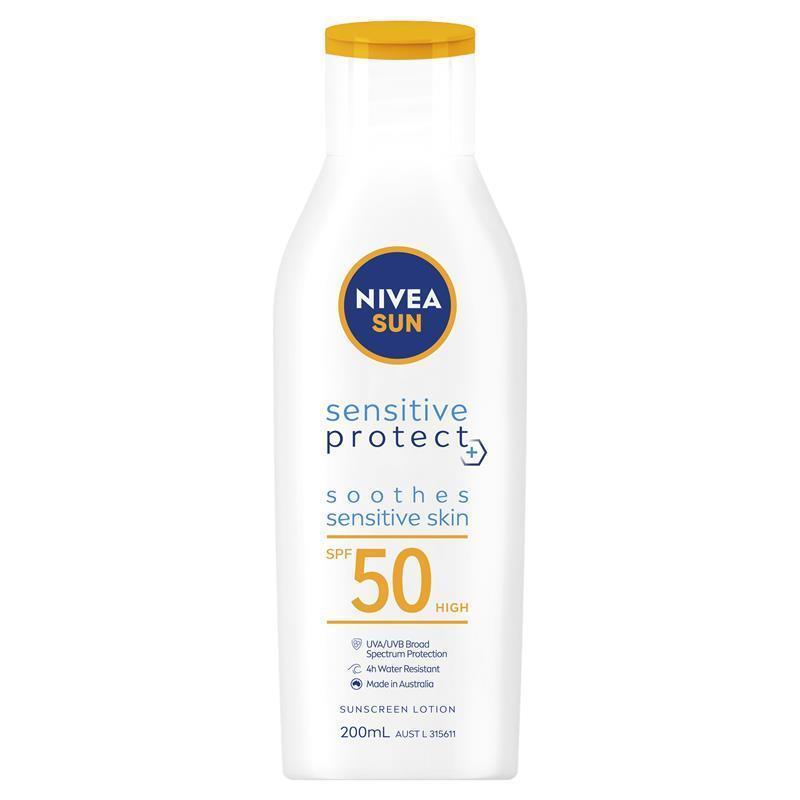Load image into Gallery viewer, NIVEA Sun Sensitive Protect SPF50 Sunscreen Lotion 200ml
