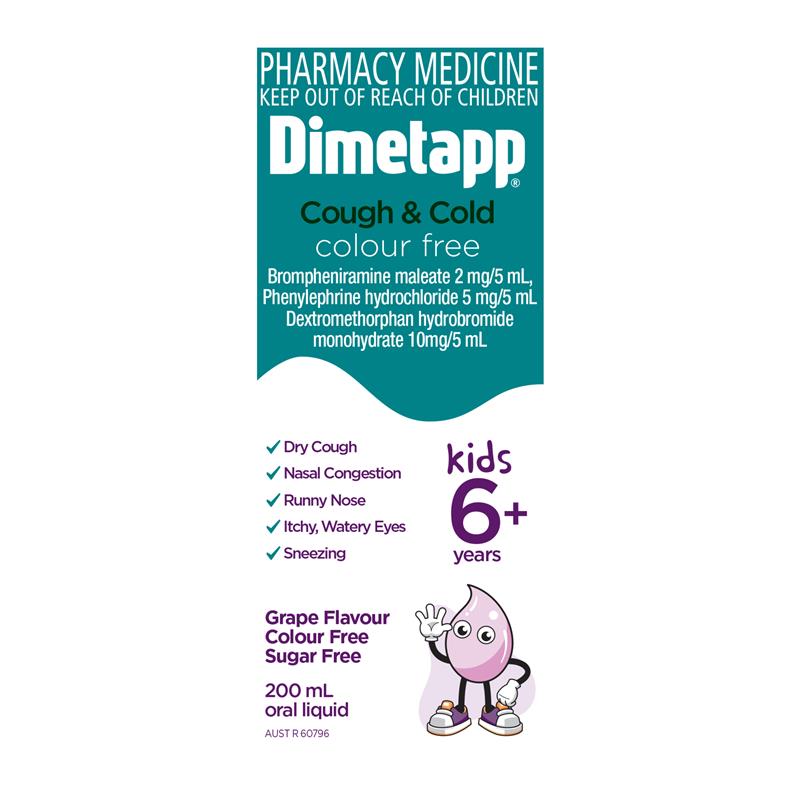 Load image into Gallery viewer, Dimetapp Cough and Cold Colour Free 200mL
