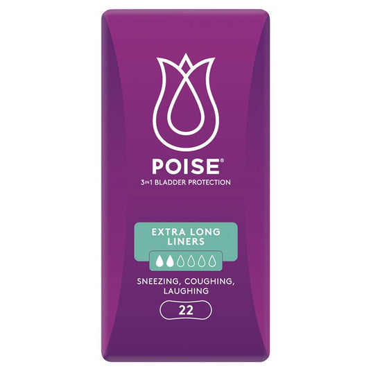 Poise Liners Extra Long 22 Pack