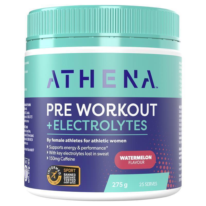 Load image into Gallery viewer, Athena Preworkout + Electrolytes + Caffeine Watermelon 275g
