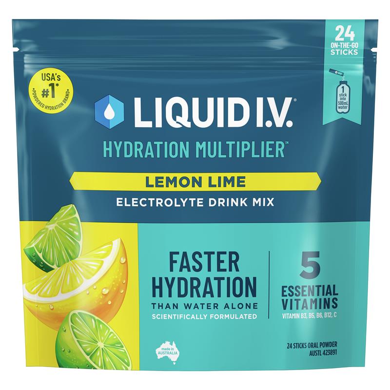 Load image into Gallery viewer, Liquid IV Hydration Lemon Lime 24 Sachets
