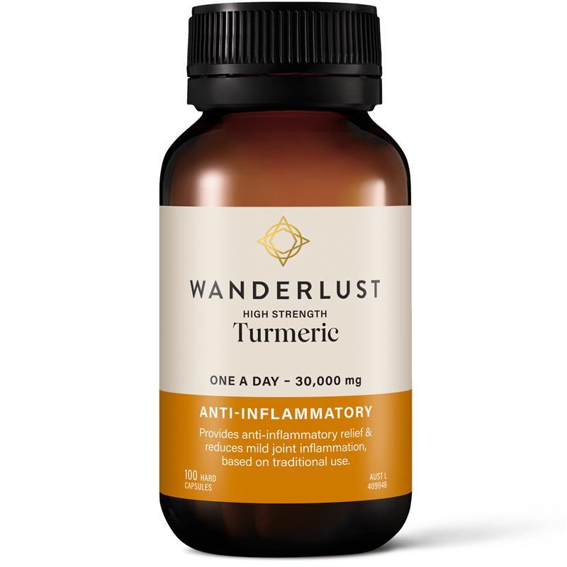 Load image into Gallery viewer, Wanderlust High Strength Turmeric 100 Capsules
