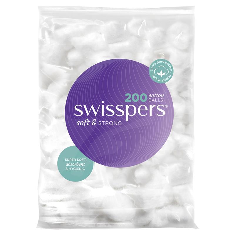Load image into Gallery viewer, Swisspers Cotton Wool Balls 200 Pack

