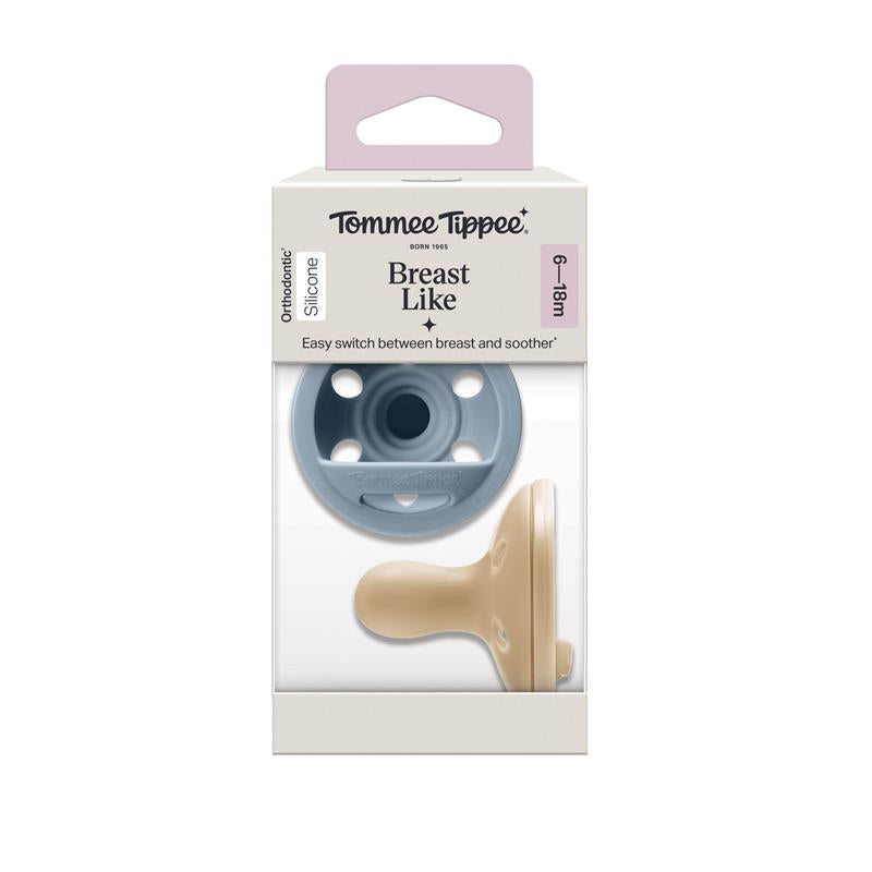 Load image into Gallery viewer, Tommee Tippee Breast Like  Soother 6-18 Months 2 Pack
