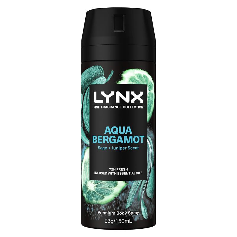 Load image into Gallery viewer, Lynx Fine Fragrance Premium Body Spray Aqua Bergamot 150ml
