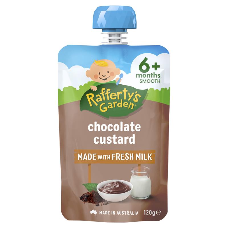 Load image into Gallery viewer, Raffertys Garden 6+ Months Chocolate Custard 120g
