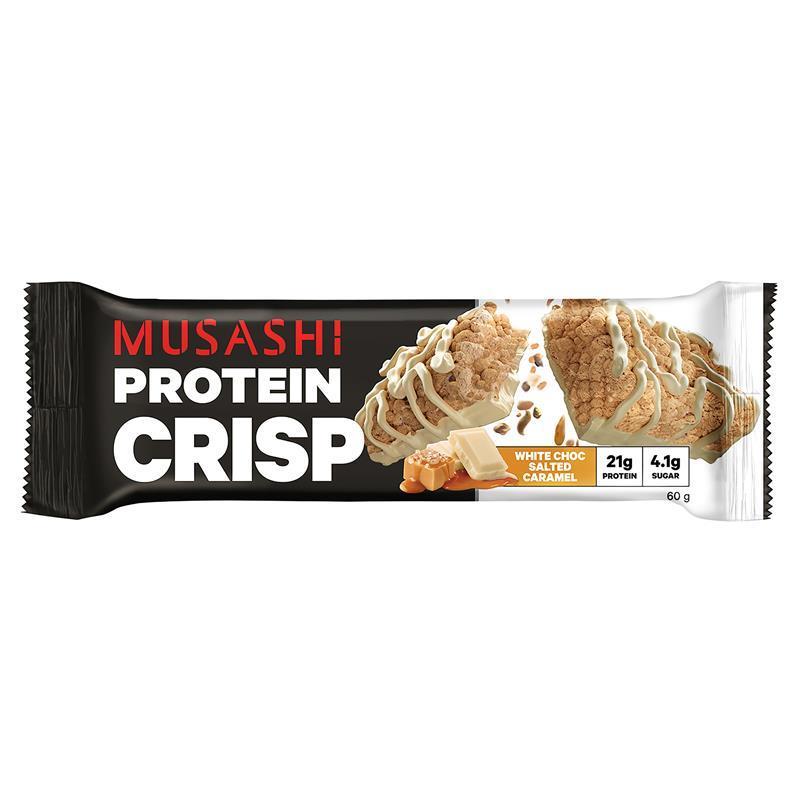 Load image into Gallery viewer, Musashi Protein Crisp Bar White Choc Salted Caramel 60g
