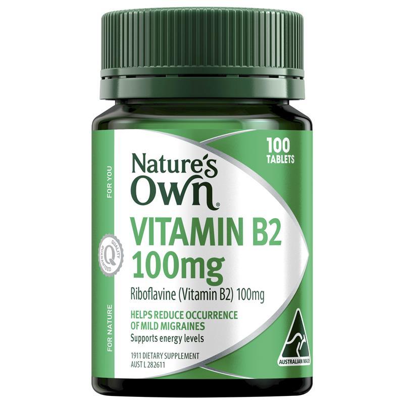 Load image into Gallery viewer, Nature's Own Vitamin B2 100mg 100 Tablets
