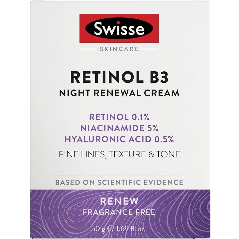 Load image into Gallery viewer, Swisse Skincare Retinol B3 Night Renewal Cream 50g
