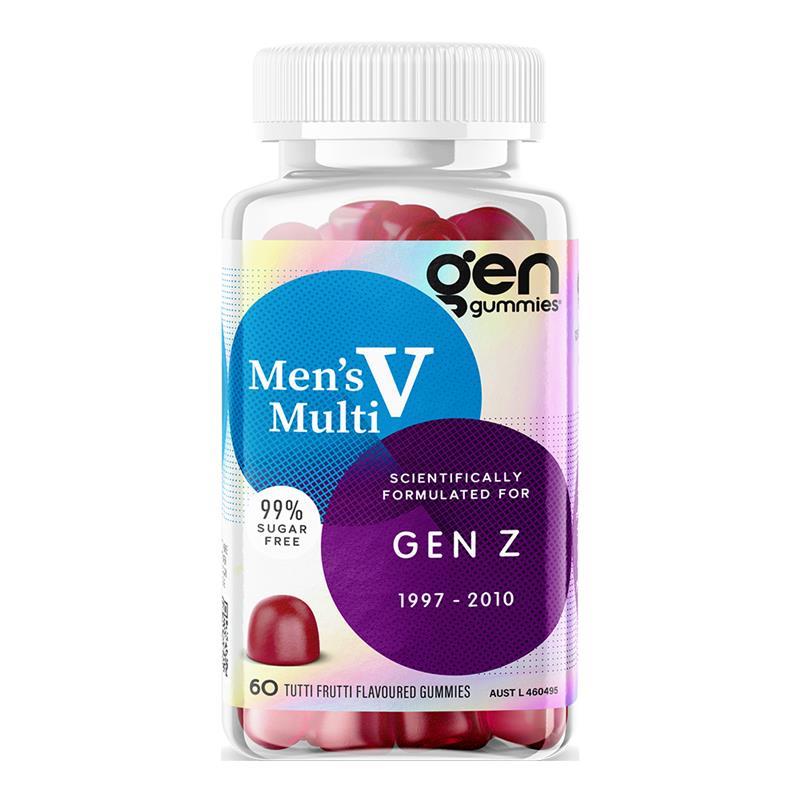 Load image into Gallery viewer, GEN Z Gummies Men's Multivitamin Tutti Frutti 60 Pack
