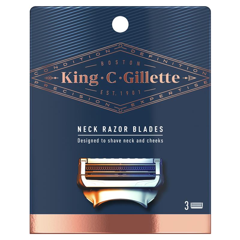 Load image into Gallery viewer, King C Gillette Neck Razor Blades 3 Pack
