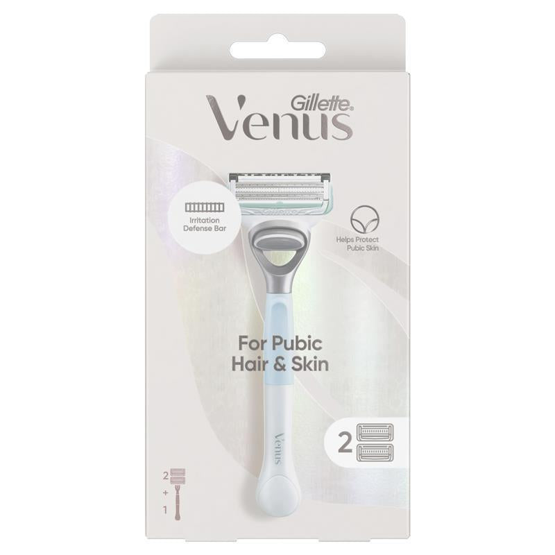 Load image into Gallery viewer, Gillette Venus For Pubic Hair &amp; Skin Razor Handle + 2 Blades
