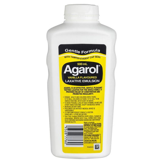 Agarol Laxative Liquid Vanilla Flavour 500mL
