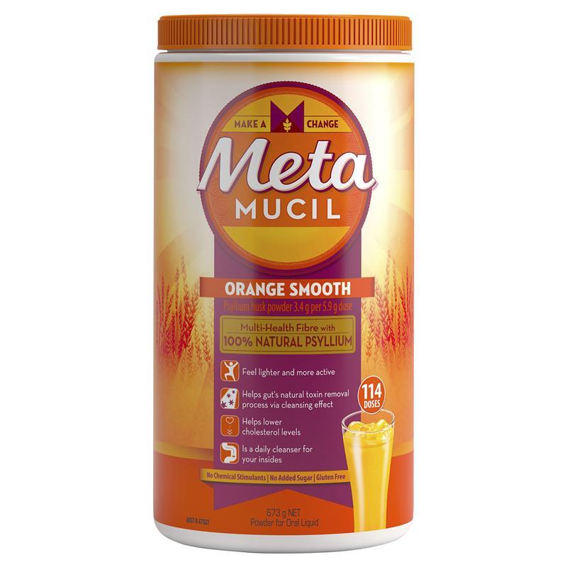 Load image into Gallery viewer, Metamucil Fibre Supplement Smooth Orange 114 Dose 673g

