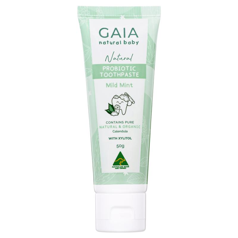 Load image into Gallery viewer, Gaia Natural Baby Probiotic Toothpaste Mild Mint 50g
